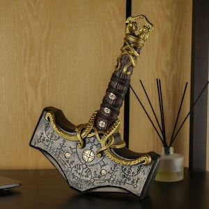 Mjolnir Metal Hammer 26.45lb Thor Hammer with glow-in-the-dark runes
