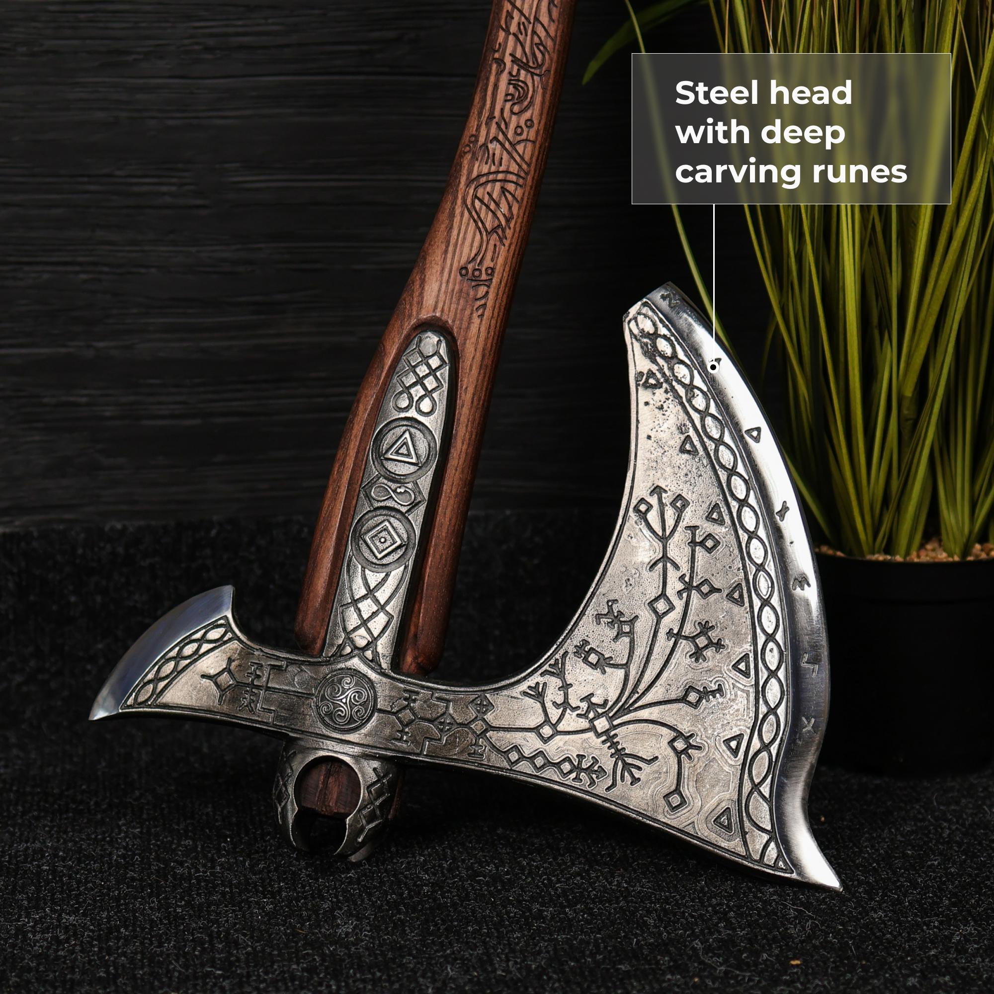 Hand Forged Leviathan Axe: Kratos Inspired, Personalized Handle - Etsy Hand Forged Leviathan Axe: Kratos Inspired, Personalized Handle - Etsy
