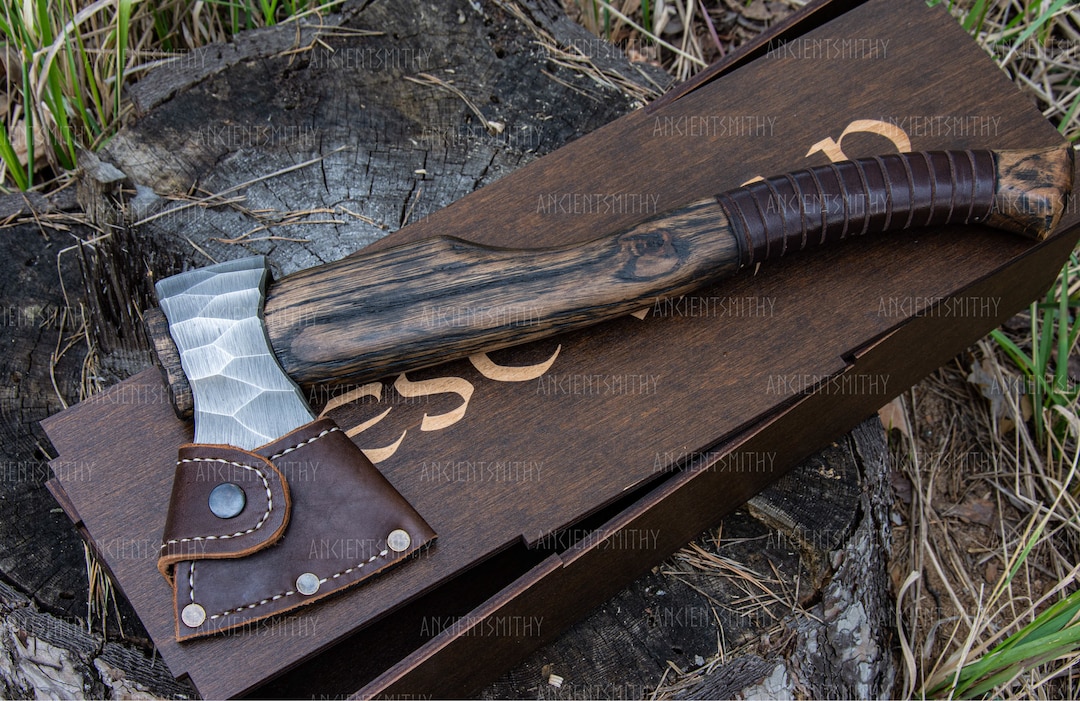 Engraved Custom Axe With Wooden Box Best Man Gift Hand Forged - Etsy ...