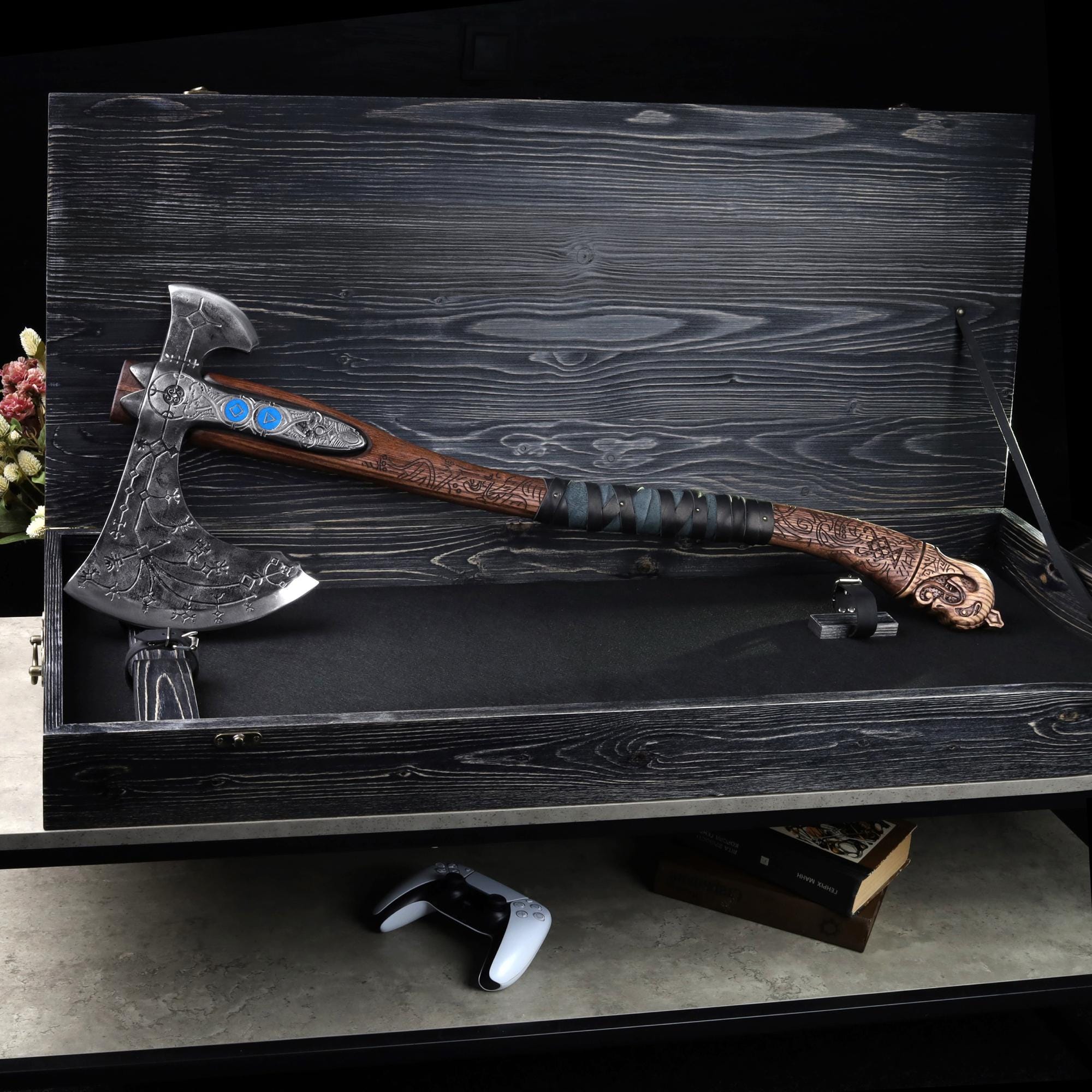 Kratos Leviathan Axe 9.11 lb Hand Forged, Nordic Axe Leviathan Replica