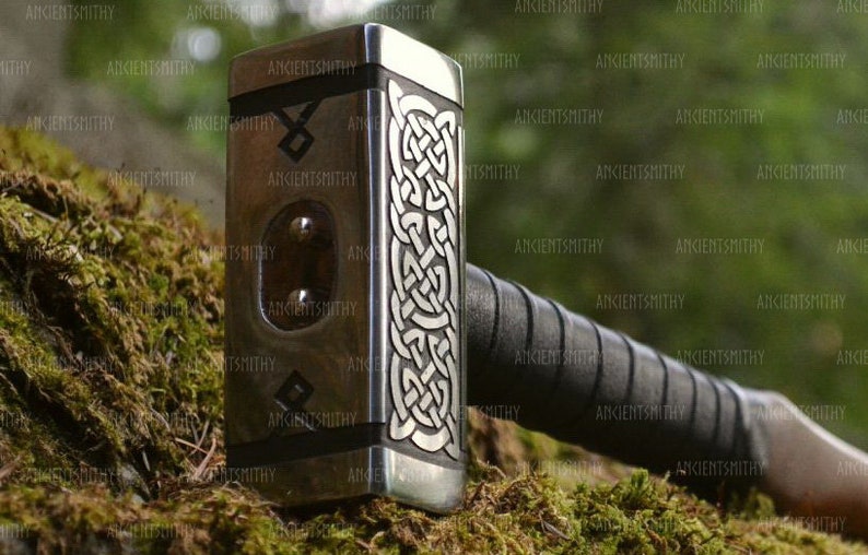 Viking hammer, Thor hammer, LARP hammer, Personalized Hammer, carpentry woodwork building tool, Battle Hammer, War hammer image 9