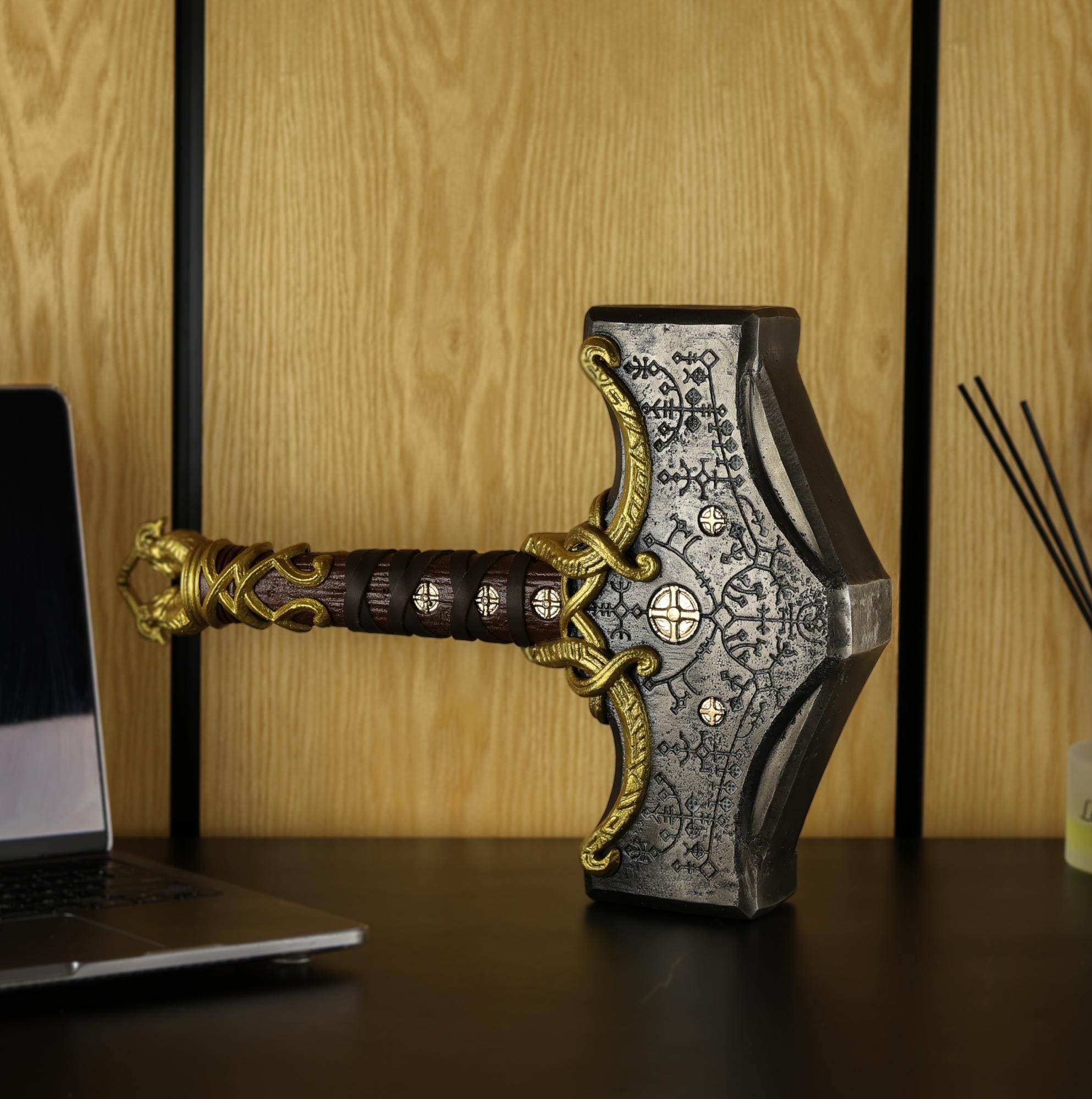 Mjolnir Thor Hammer 26.45lb with glow-in-the-dark runes made by Ancientsmithy