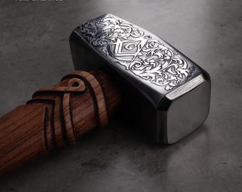 Freimaurer Hammer Winkel und Zirkel, Freimaurer Regalia Hammer handgemacht, Masonic Geschenke individuell graviert