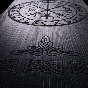 Leviathan Axe Metal 9.11lb Kratos Axe High Carbon Steel Blade with Glow-in-the-Dark-Runes image 14