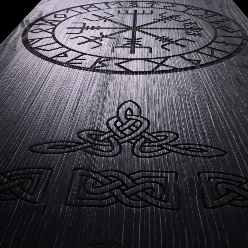 Leviathan Axe Metal 9.11lb Kratos Axe High Carbon Steel Blade with Glow-in-the-Dark-Runes image 14