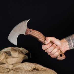 Handmade Tomahawk Axe with Sheath, Engraved Custom Hatchet Functional
