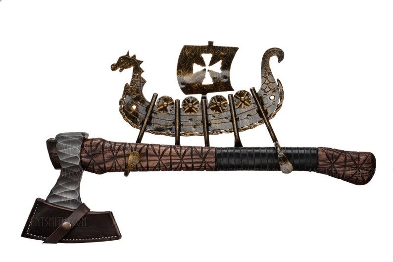 Viking Axe Wall Mount drakkar Axe Holder Axe Steel Hanger Etsy Australia