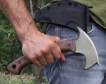Tomahawk Bushcraft Axe Full Tang with Sheath & Custom Engraving