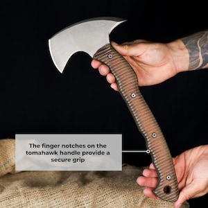Tomahawk  Axe Forged Hatchet Full Tang Tomahawk Functional Camping Axe with Kydex or Leather case