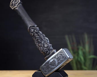 Viking Steel Hammer Odin, Personalized Engraved Nordic Gift for Men