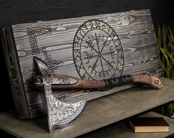 Leviathan axe hand forged Kratos axe with personalized axe handle