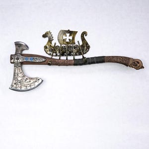 Soporte de pared para hacha de Kratos Leviatán, colgador de acero Drakkar