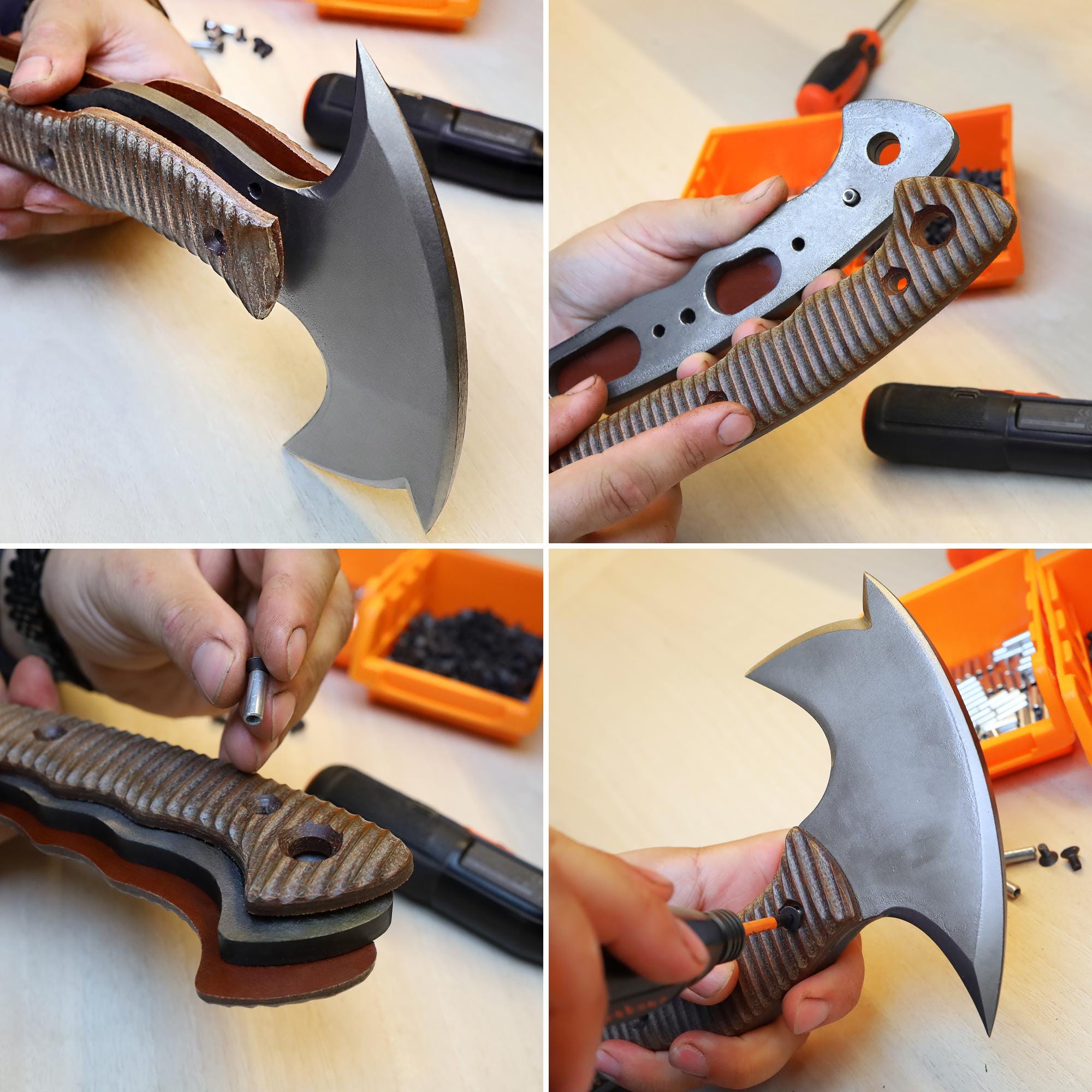 Tomahawk Bushcraft Axe With Sheath, Custom Engraved Camping