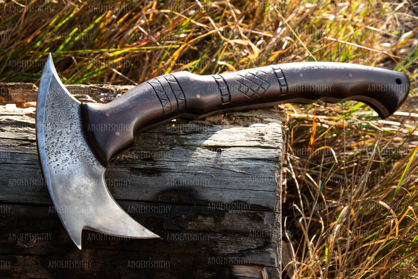 Tomahawk Bueffelhorn 50cm  Wurfaxt Wurfbeil Indianer 