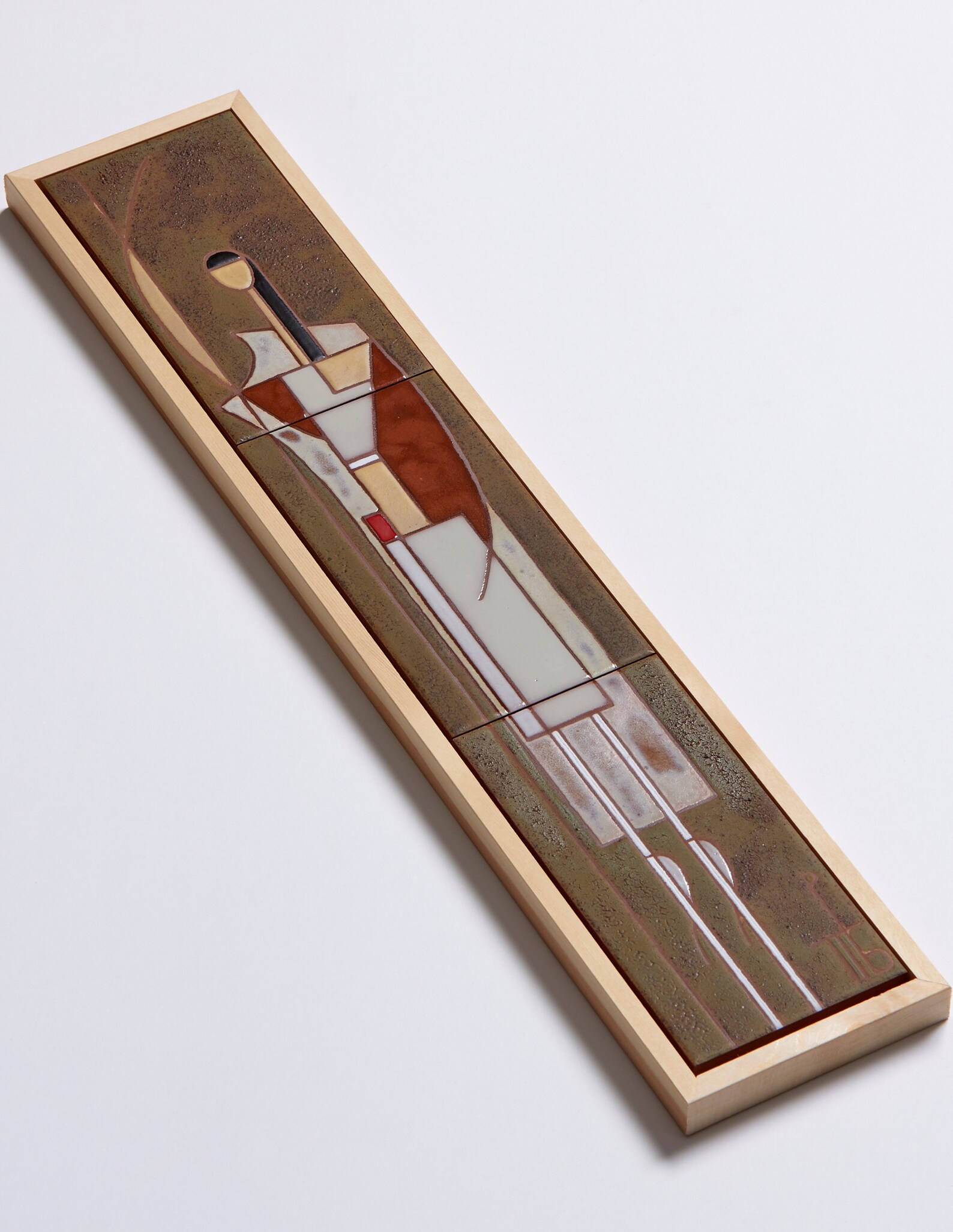 Midcentury Modern Ceramic Wall Art Framed Ceramic Tile Etsy