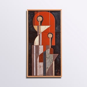 Our abstract figures are simple and unexpected, perfect for creating an impactful statement for your living space. They feature a dark background that allows the figures to stand out and draw the eye to the elegant shapes and designs.