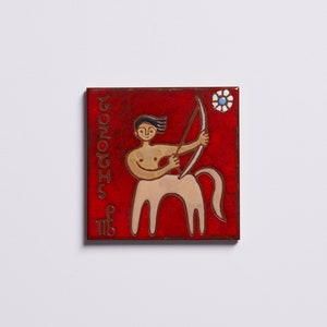 Schütze Sternzeichen Keramik Kunst Fliesen Wandbehänge personalisierte Geschenk Horoskop Konstellation Karte Geburtstagsgeschenk Galaxie Schütze Kunst