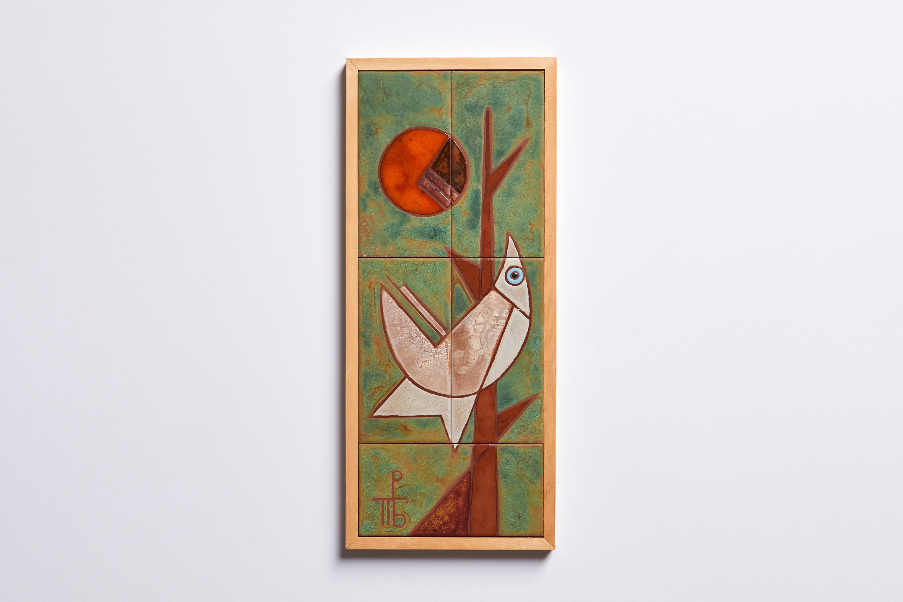 Humming Bird Art Bird Tile Ceramic Wall Hanging Handmade Decor Housewarming Gift Kids Room Sunset Wall Art Nature Spring Blossom Garden Art
