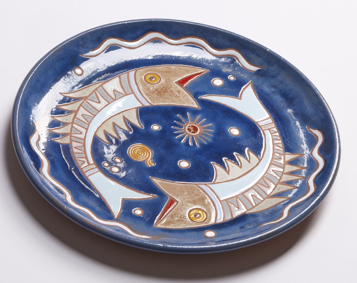 Handmade Ceramic Plate Art Wall Decor Decorative Housewarming Etsy