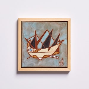 Trireme Greek Mythology Ship With Black Sails Ship Wall Art Handpainted Ceramic Tile Theseus Nautical Gifts Classical Age Evil Eye Decor