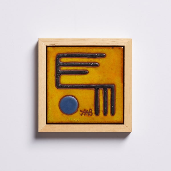 Keramik Minimalistische Wandkunst handgemachte Fliese Dekor Wohnverbesserungen lebendige Wand kunst Küche Rückwandplash gelb Farbe hängend Haus Renovierung