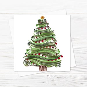 Christmas Tree Greeting Card Pack + Quilling Art Print