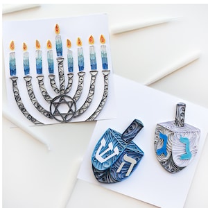 Hanukkah Greeting Card Pack + Quilling Art Print