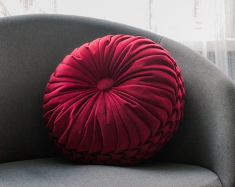 Red velvet decorative pillow