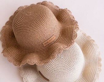 Straw Hat // Sun Hat // Baby Sun Hat // Beach Hat // Baby Hat // Summer Hat // Baby Beach Hat