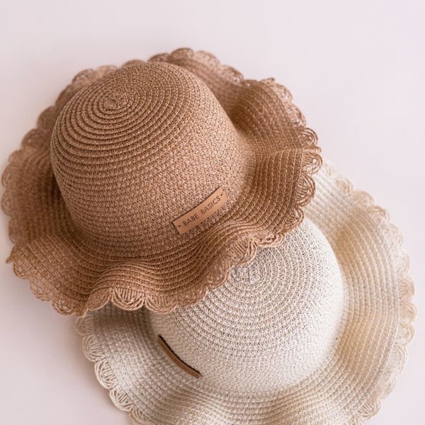Straw Hat // Sun Hat // Baby Sun Hat // Beach Hat // Baby Hat // Summer Hat // Baby Beach Hat