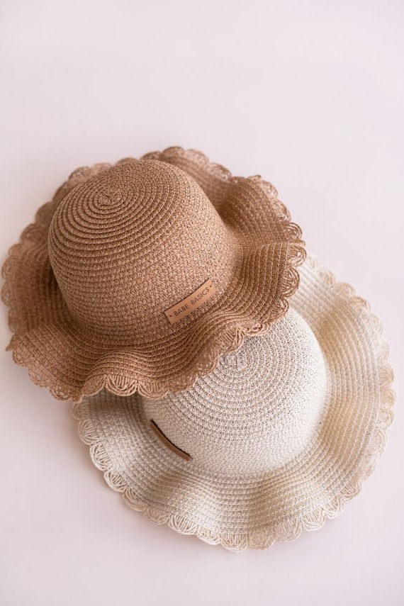 Baby Straw Sun Hat – Toddler Beach Hat for Summer | Wide Brim Lightweight Sun Hat for Boys & Girls