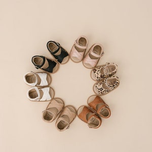 Genuine Leather Baby Sandals | Soft Sole Baby Shoes for Girls & Boys | Infant and Toddler Summer Shoes | First Walker | Babe Basics