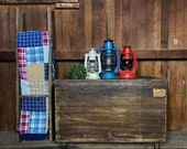 Vintage 1900 wood truck , farmhouse style coffee table, vintage Dowry Chest , Blanket Chest