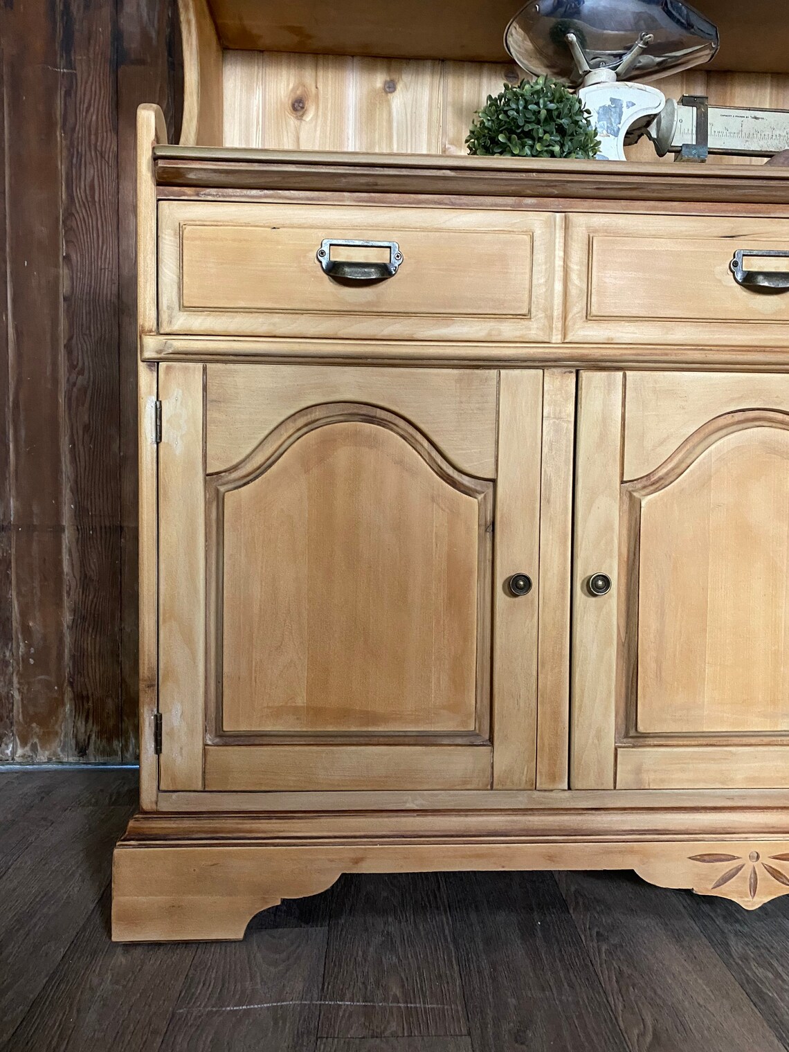 Vintage Wood Kitchen Hutch Bakers Country Style Etsy