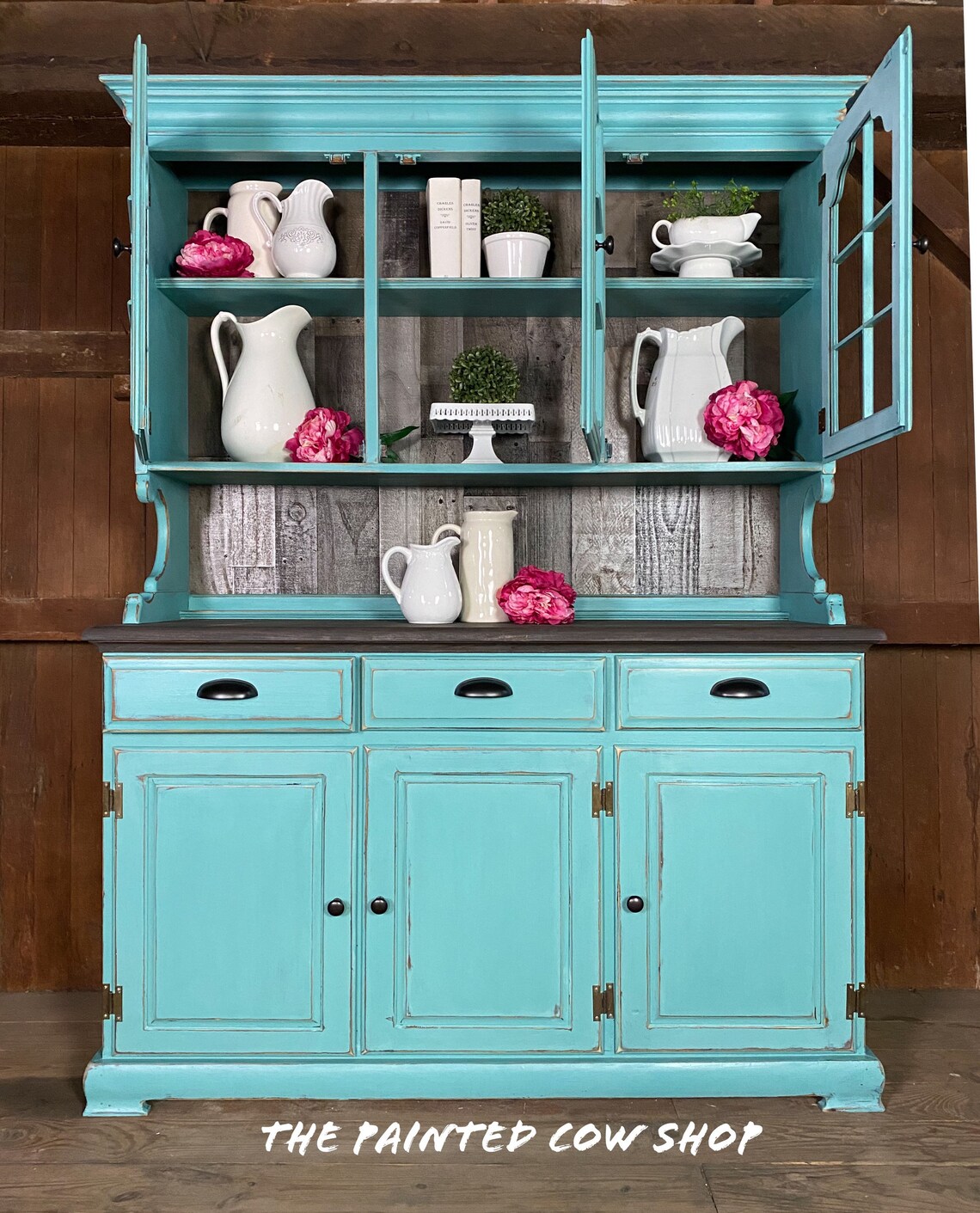 Blue China farmhouse style China distressed Etsy