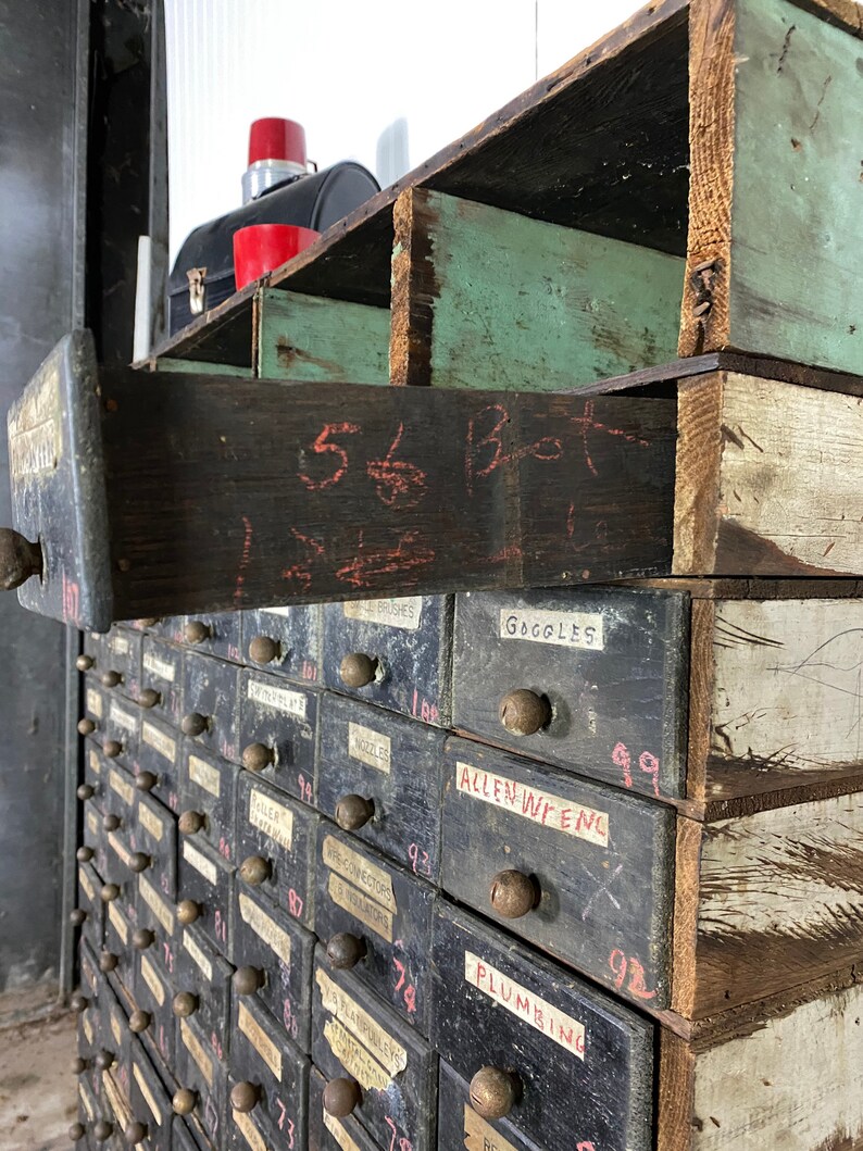 Hardware Store Vintage Multi Drawers Shipping Not Included Etsy