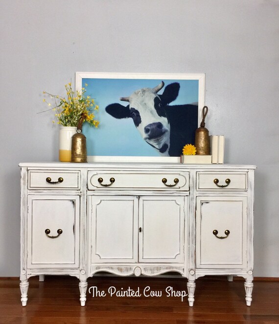 Sold Vintage Farmhouse Dining Buffet Sideboard With Etsy