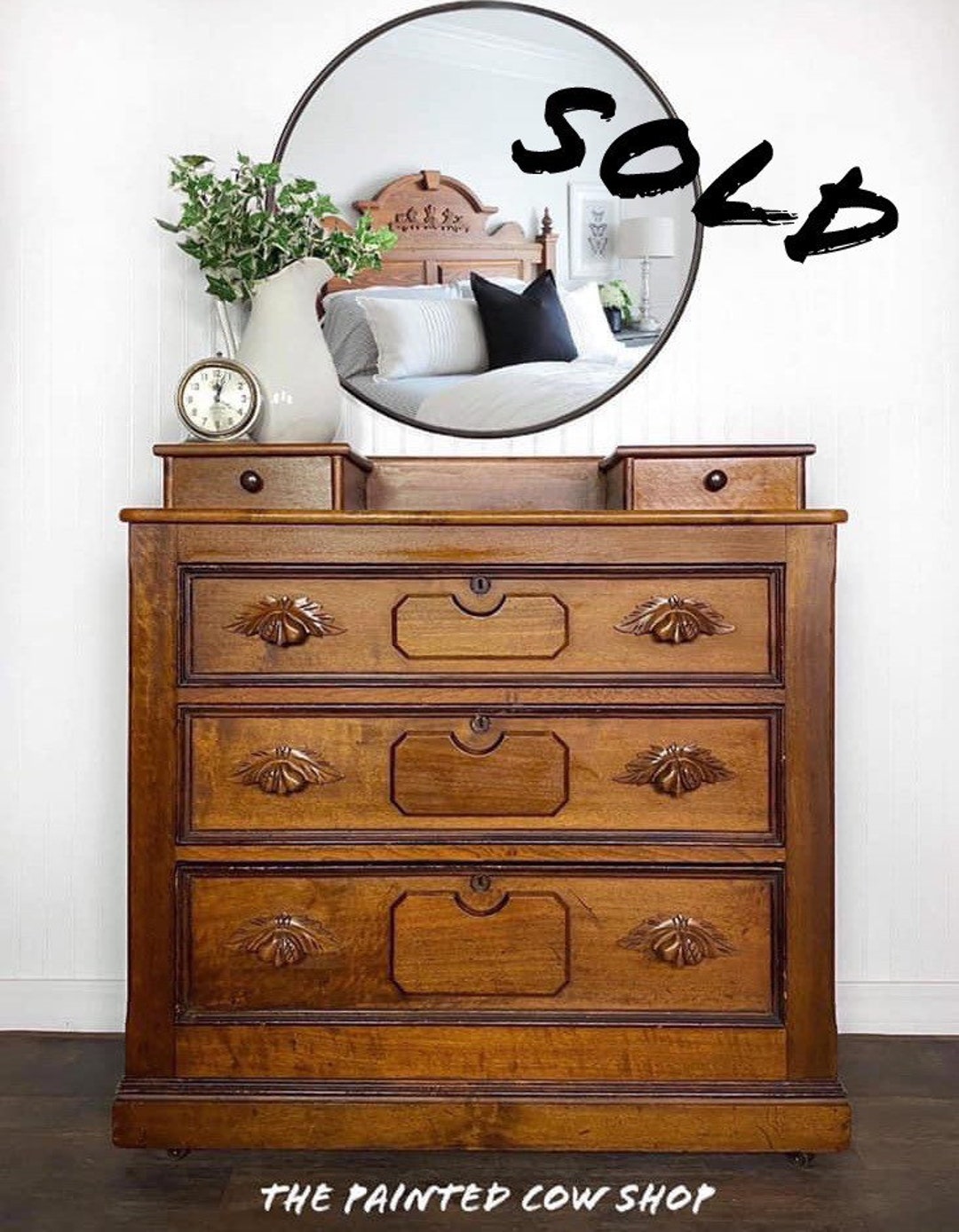 SOLD. Do Not Purchase Antique Walnut Eastlake Dresser With Etsy