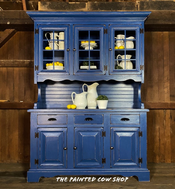 Navy cheap china cabinet