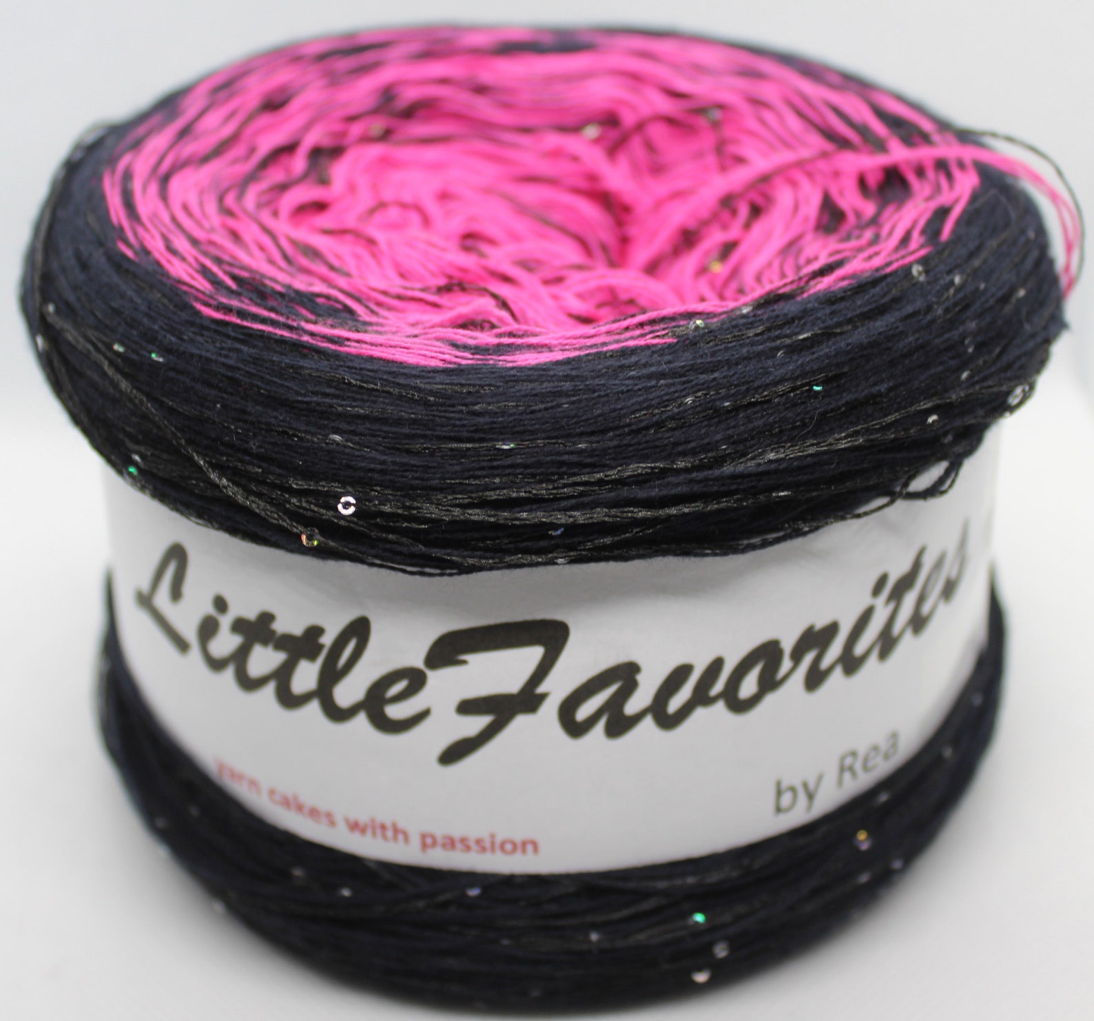 Gradient Yarn Cake Pink Black Sequin Thread Etsy