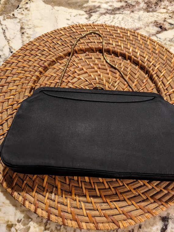 Julius Garfinckel & Co. Washington, DC Purse, Black Satin, Pristine