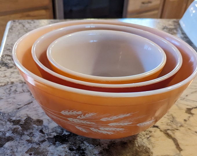 Pyrex Harvest Orange 1980's Wheat Pattern - Etsy