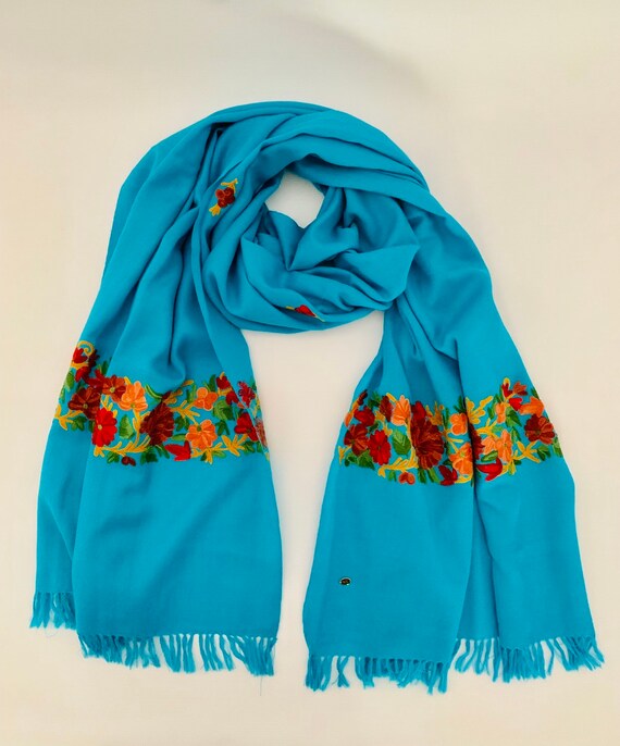embroidery on scarf