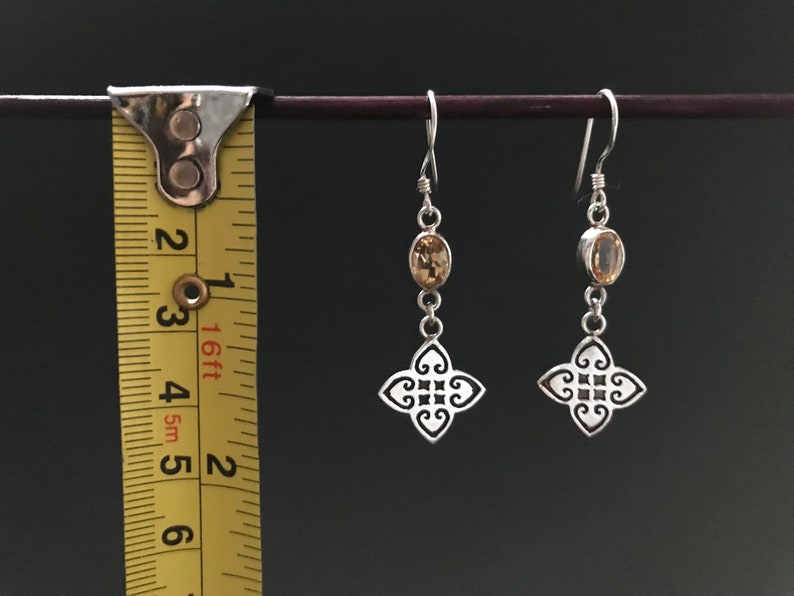 Handmade Close Net Design Amethyst Citrine Garnet Earrings 925 Sterling Silver Jewelry Style Fashion Earring Jewellery Woman Gift Female