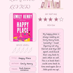 Romance Reading Book Review Template