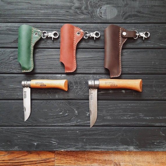 Opinel Leather Knife Sheath, Pocket Edc Knife Case, Custom Knife