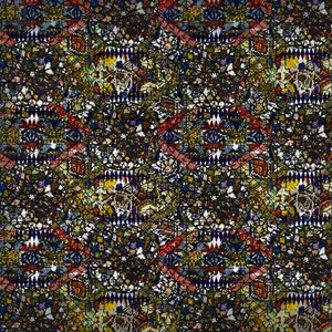 TALISMAN Arlequin Designers Guild Christian Lacroix Multicolored Velvet Drapery Upholstery Fabric by HALF Yard