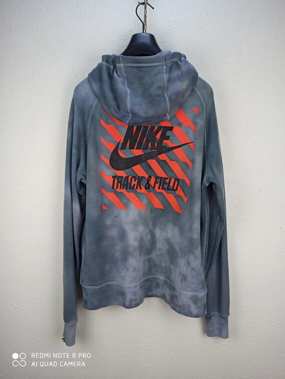 NIKE Track and Field Zip Up Hoodie Front and Back Logo | Etsy