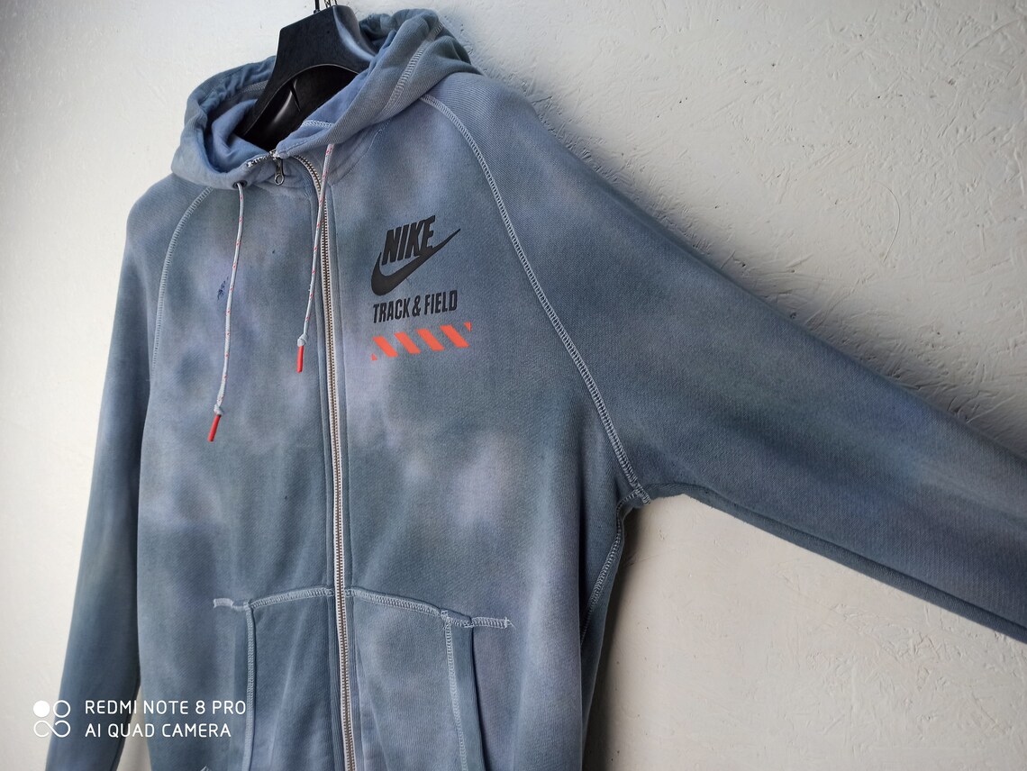 NIKE Track and Field Zip Up Hoodie Front and Back Logo Etsy