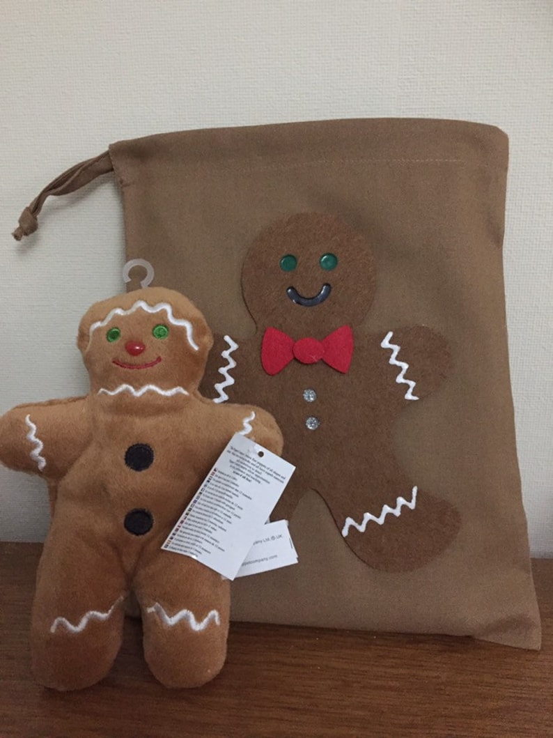 Gingerbread Man mini sack and walking Gingerbread Man puppet